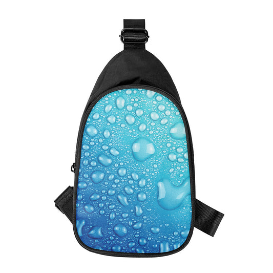 Water Drops Print Chest Bag