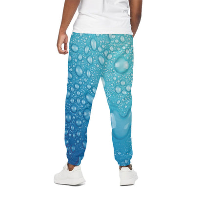 Water Drops Print Cotton Pants