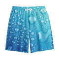 Water Drops Print Cotton Shorts