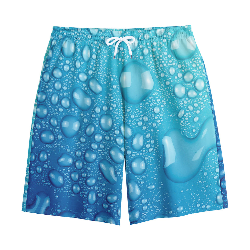 Water Drops Print Cotton Shorts