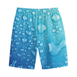 Water Drops Print Cotton Shorts