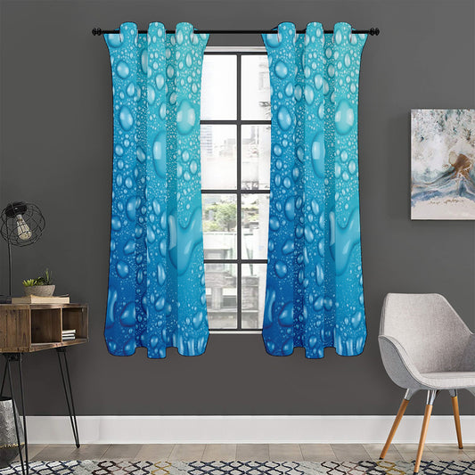 Water Drops Print Curtain