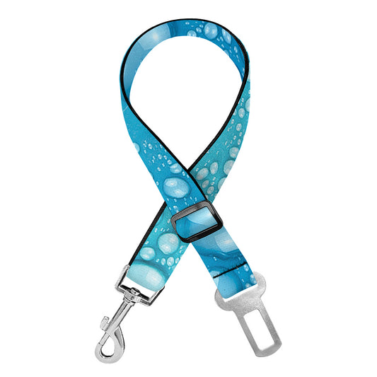 Water Drops Print Dog Seat Belt