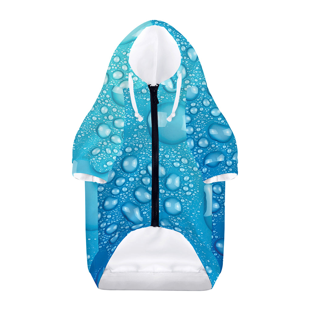 Water Drops Print Dog Zip Up Hoodie