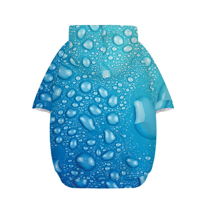 Water Drops Print Dog Zip Up Hoodie