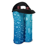 Water Drops Print Double Neoprene Wine Tote
