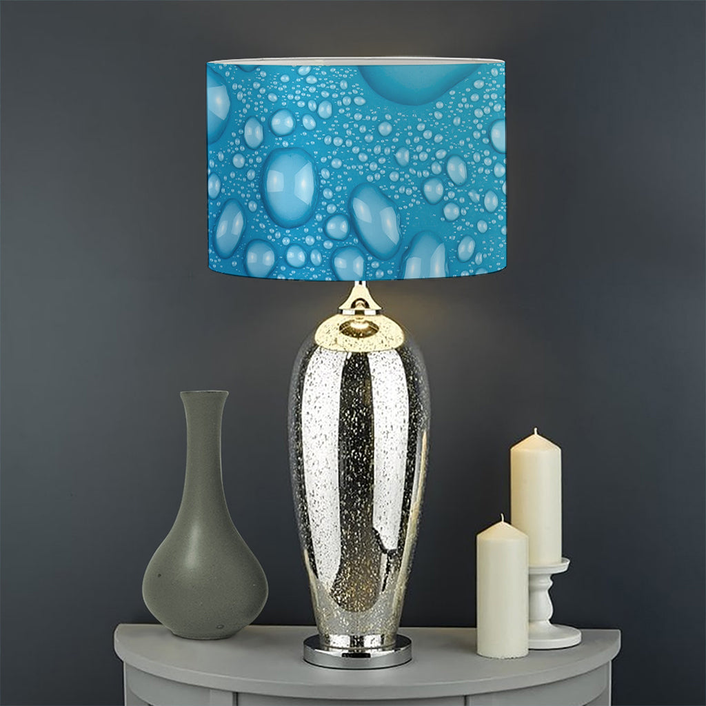 Water Drops Print Drum Lamp Shade