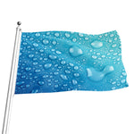 Water Drops Print Flag