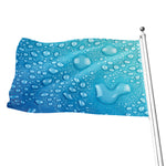 Water Drops Print Flag