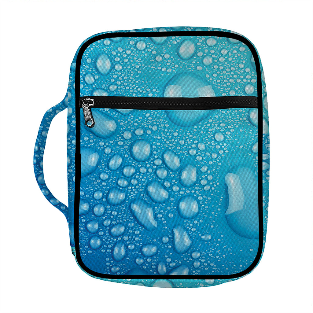 Water Drops Print Front Pocket Bible Bag