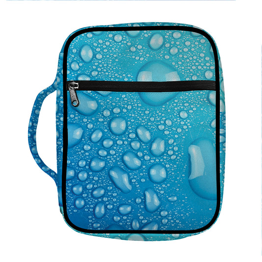 Water Drops Print Front Pocket Bible Bag