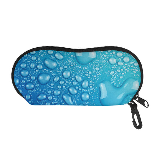 Water Drops Print Glasses Case