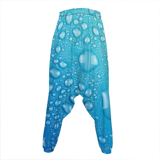 Water Drops Print Hammer Pants