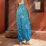 Water Drops Print Harem Pants