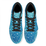 Water Drops Print High Top Leather Sneakers