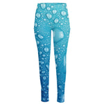 Water Drops Print High-Waisted Pocket Leggings