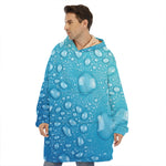 Water Drops Print Hoodie Blanket