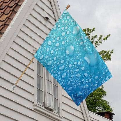 Water Drops Print House Flag
