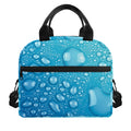 Water Drops Print Insulated Lunch Bag