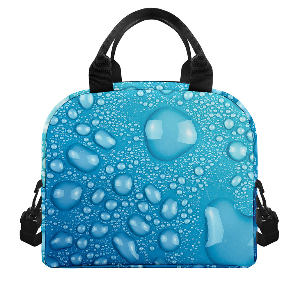 Water Drops Print Insulated Lunch Bag