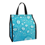 Water Drops Print Insulated Lunch Tote