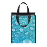 Water Drops Print Insulated Lunch Tote