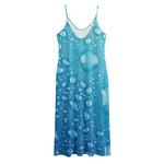 Water Drops Print Jersey Midi Cami Dress