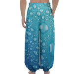 Water Drops Print Lantern Pants