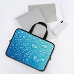 Water Drops Print Laptop Sleeve With Handle