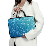 Water Drops Print Laptop Sleeve With Handle