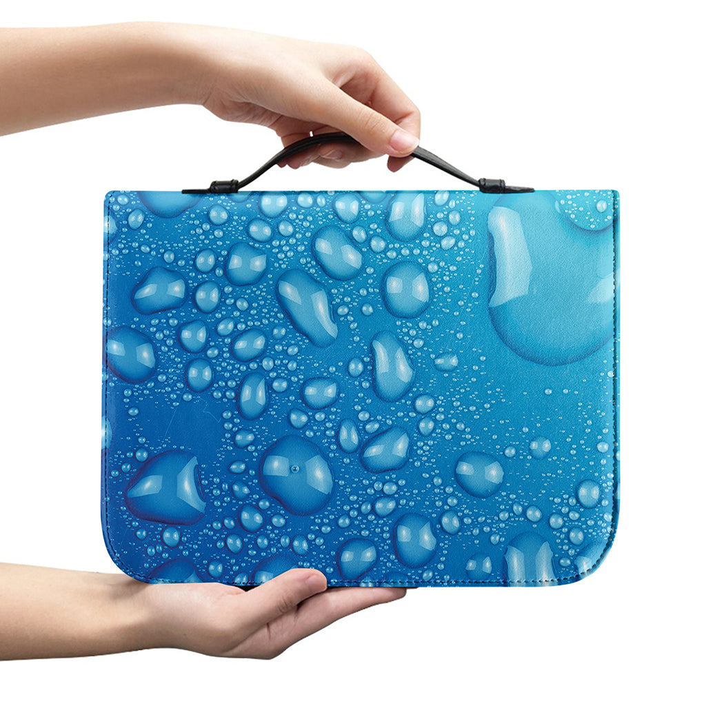 Water Drops Print Leather Bible Cover