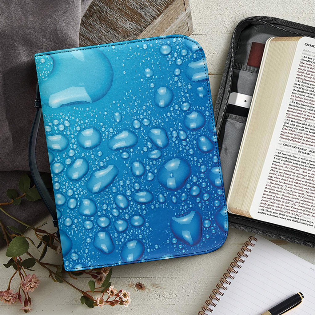 Water Drops Print Leather Bible Cover