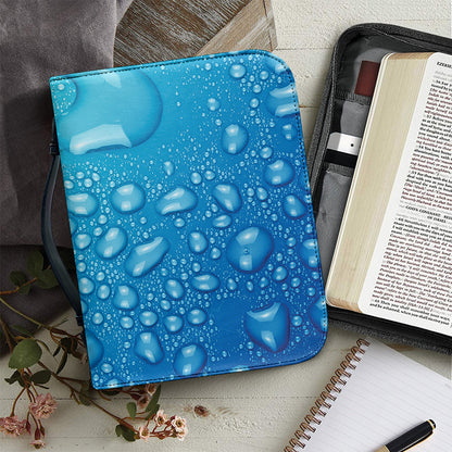 Water Drops Print Leather Bible Cover