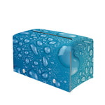 Water Drops Print Leather Tissue Box Cover