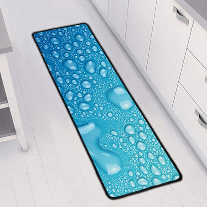Water Drops Print Long Kitchen Mat