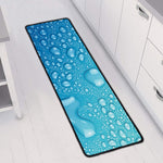 Water Drops Print Long Kitchen Mat