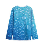 Water Drops Print Long Sleeve Short Coat