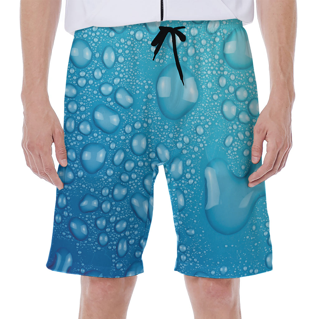 Water Drops Print Men's Beach Shorts