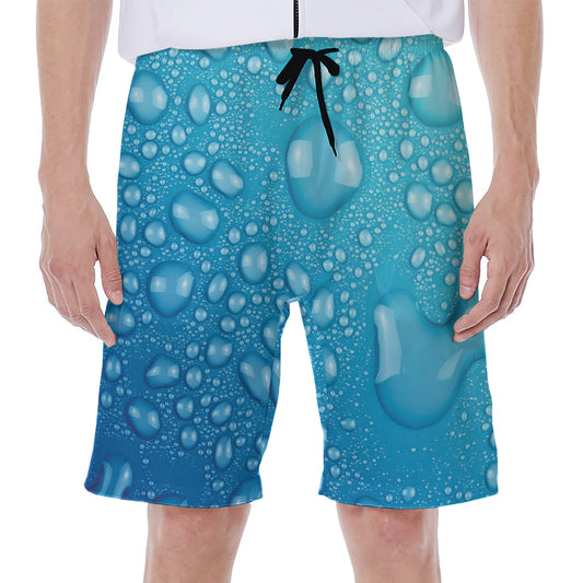 Water Drops Print Men's Beach Shorts