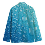 Water Drops Print Men's Blazer