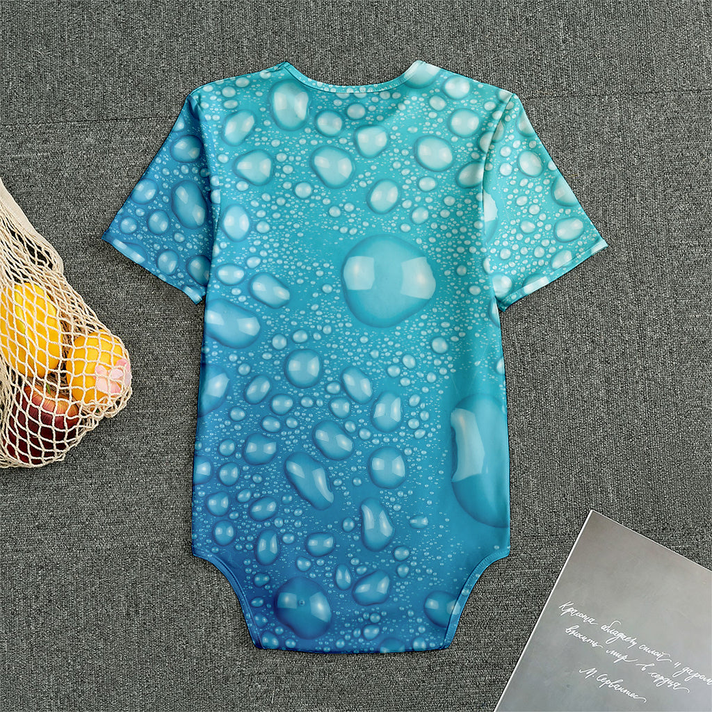 Water Drops Print Men's Bodysuit