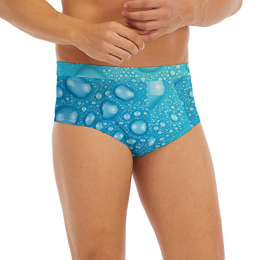 Water Drops Print Men's Briefs