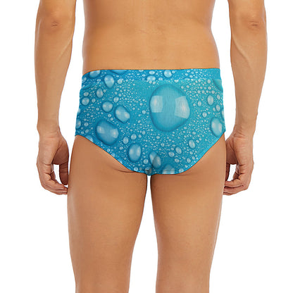 Water Drops Print Men's Briefs