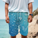 Water Drops Print Men's Cargo Shorts