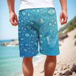 Water Drops Print Men's Cargo Shorts