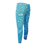 Water Drops Print Men's Compression Pants