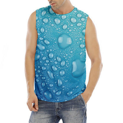 Water Drops Print Men's Fitness Tank Top