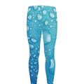 Water Drops Print Men's Leggings