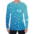 Water Drops Print Men's Long Sleeve T-Shirt