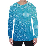 Water Drops Print Men's Long Sleeve T-Shirt
